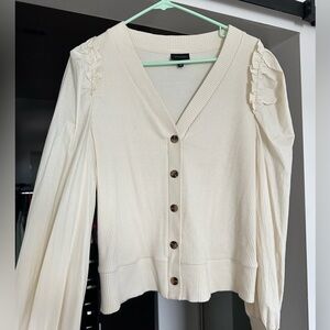 Who What Wear ivory cardigan